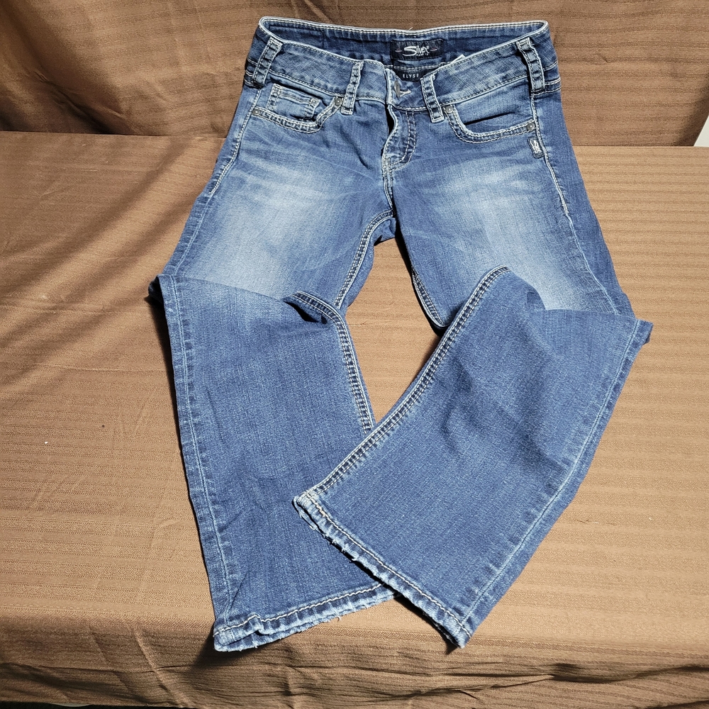 Silver Jeans Medium Blue Straight Leg Denim